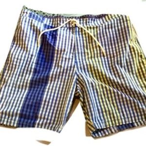 Tommy Bahama  XXL striped swim trunks,,blue stripes, lined, great!
